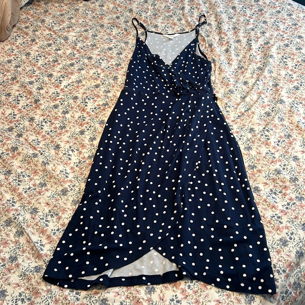 🆕 Market&Spruce polka dot split front dress